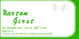 marton girst business card